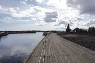 Причал в Рабочеостровске — место съёмок, Кемь